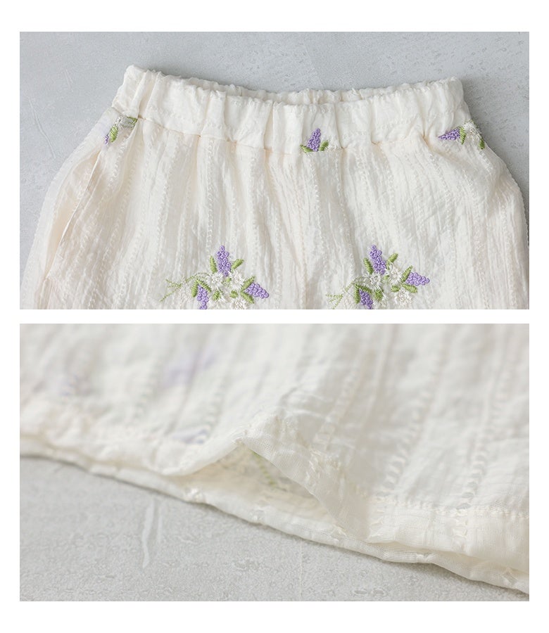 花柄刺繍シアーパンツ』