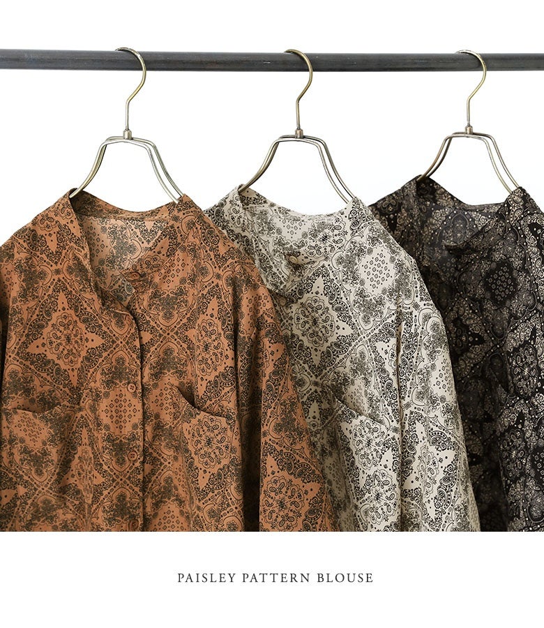 ペイズリー柄ブラウス』