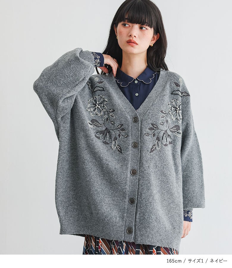somari imaginationスカラップ襟刺繍デザインブラウス』